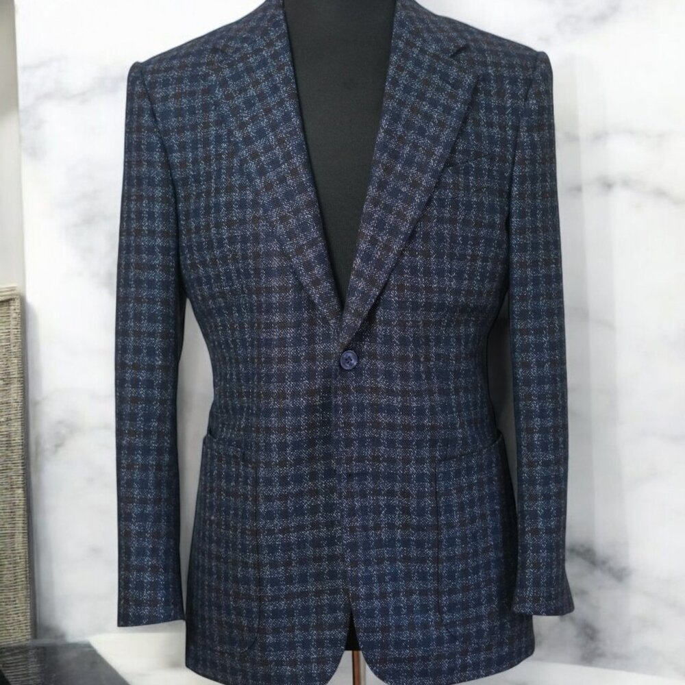 Custom-made Men's Windowpane sport coat suit jacket blazer 42 R